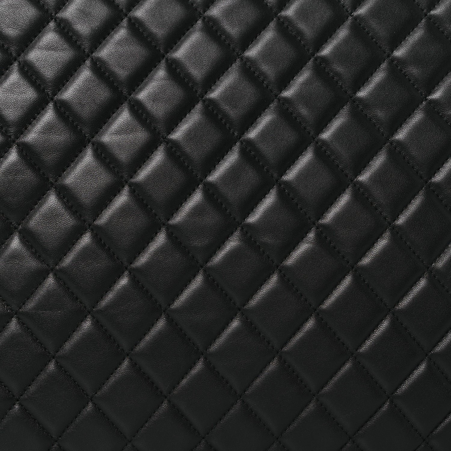 Chanel Lambskin Quilted Large Boy Zip Pouch Black 8 of 11