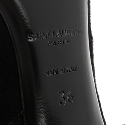 Saint Laurent Suede Loulou Pin Booties 36 Black 14 of 20
