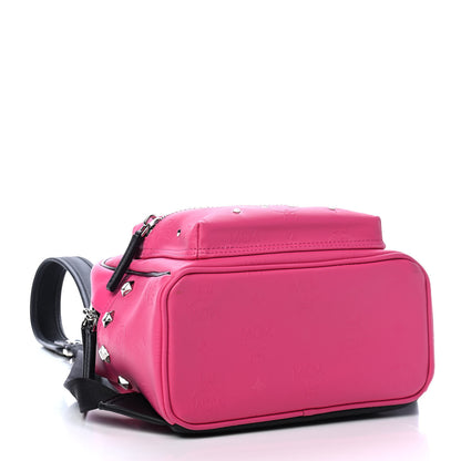 MCM Odeon Studded Small Backpack Beetroot Pink 4 of 9