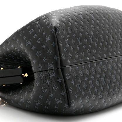 Louis Vuitton Calfskin Nanogram Embossed Clutch Black 8 of 9
