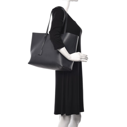 Saint Laurent Calfskin Large Shopping Tote Deep Marine 2 of 11