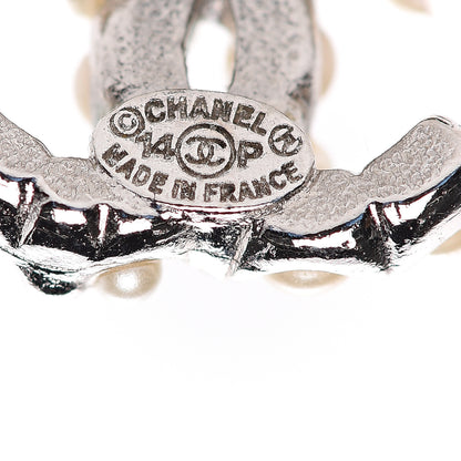 Chanel Pearl CC Earrings Silver 3 of 4