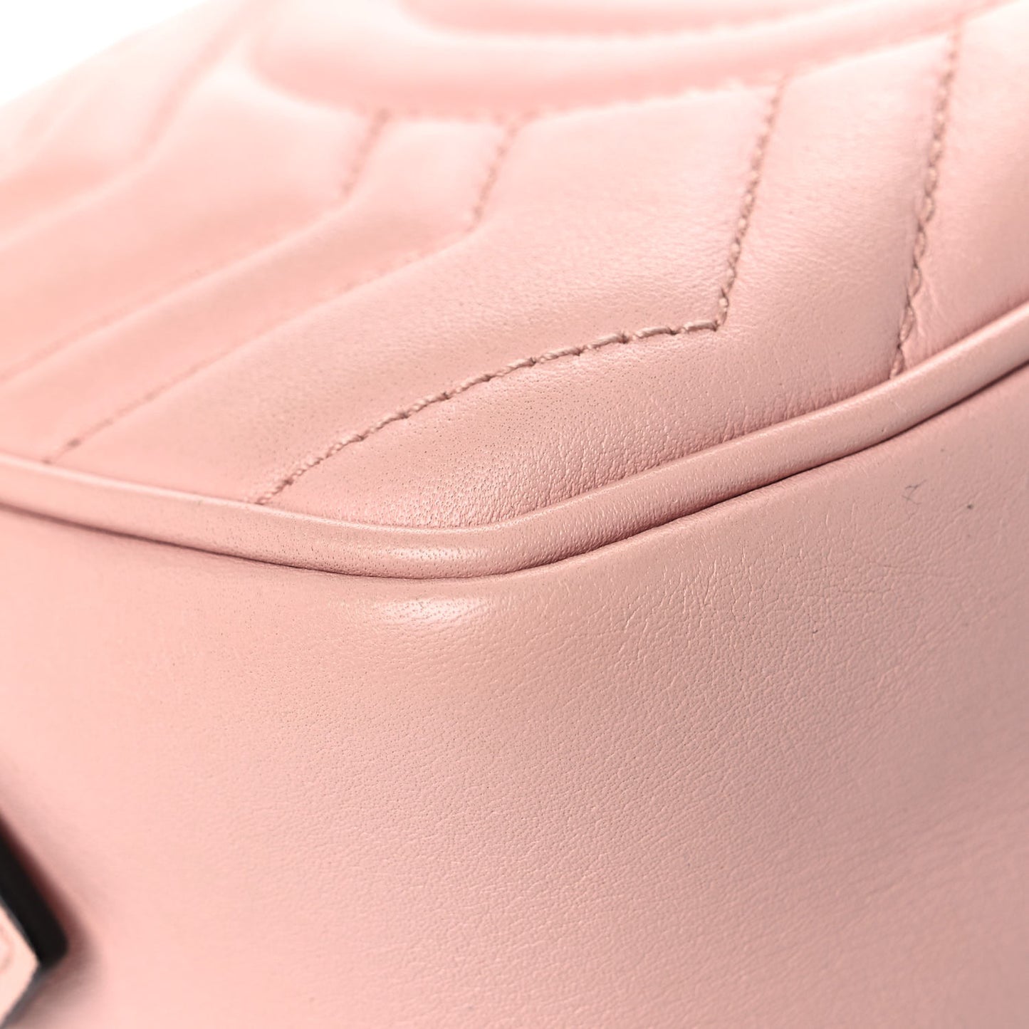 Calfskin Matelasse Mini GG Marmont Chain Shoulder Bag Perfect Pink