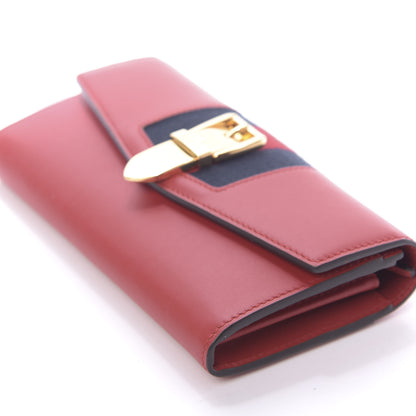Gucci Calfskin Sylvie Continental Wallet Hibiscus Red 8 of 10