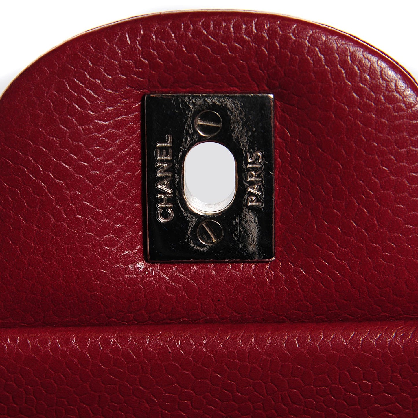 Caviar Quilted Maxi Double Flap Red