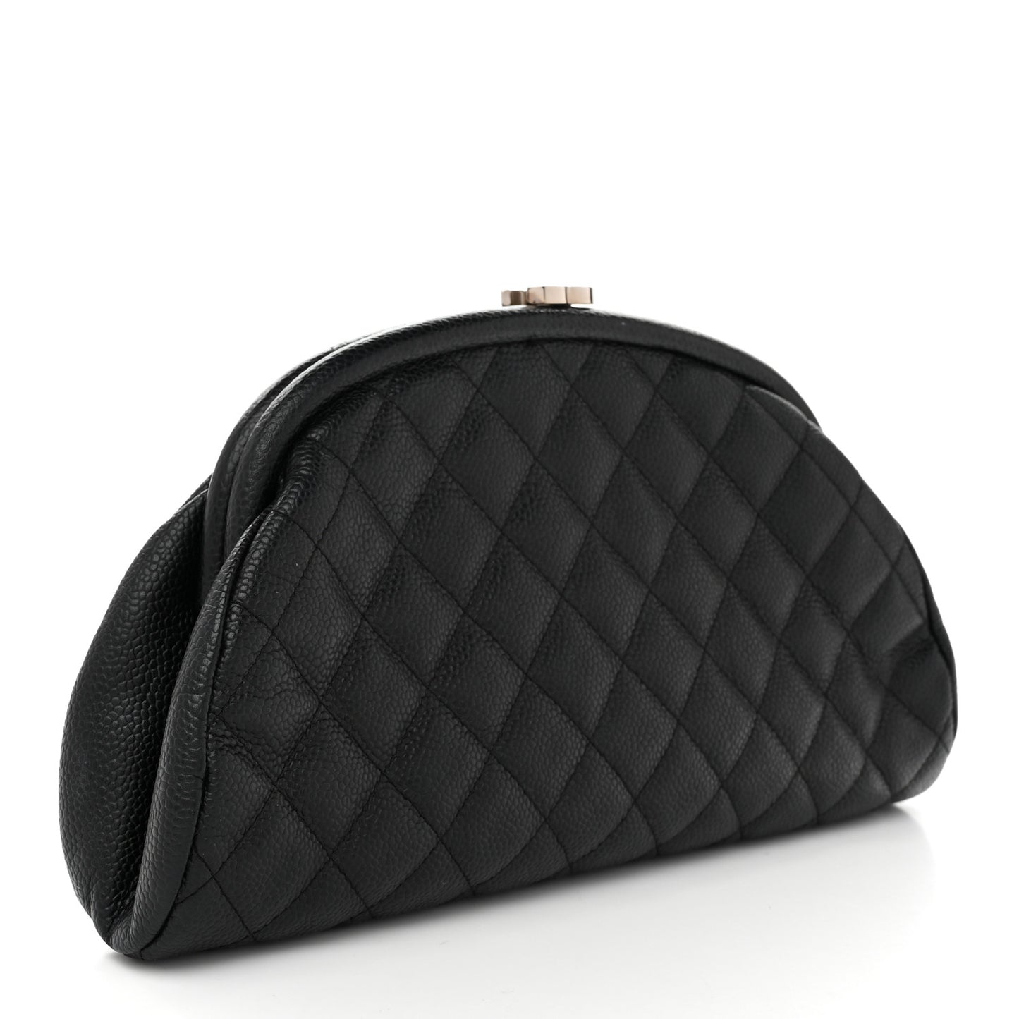Caviar Quilted Timeless Clutch Black