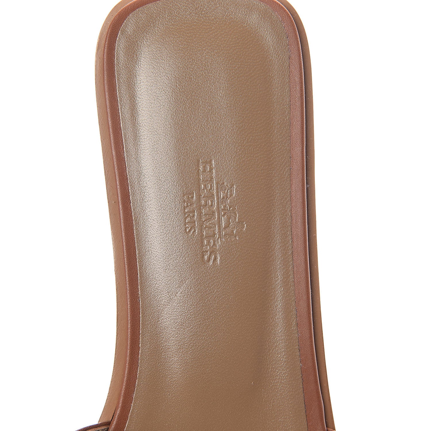 Hermes Box Calfskin Oran Sandals 39 Gold 5 of 8