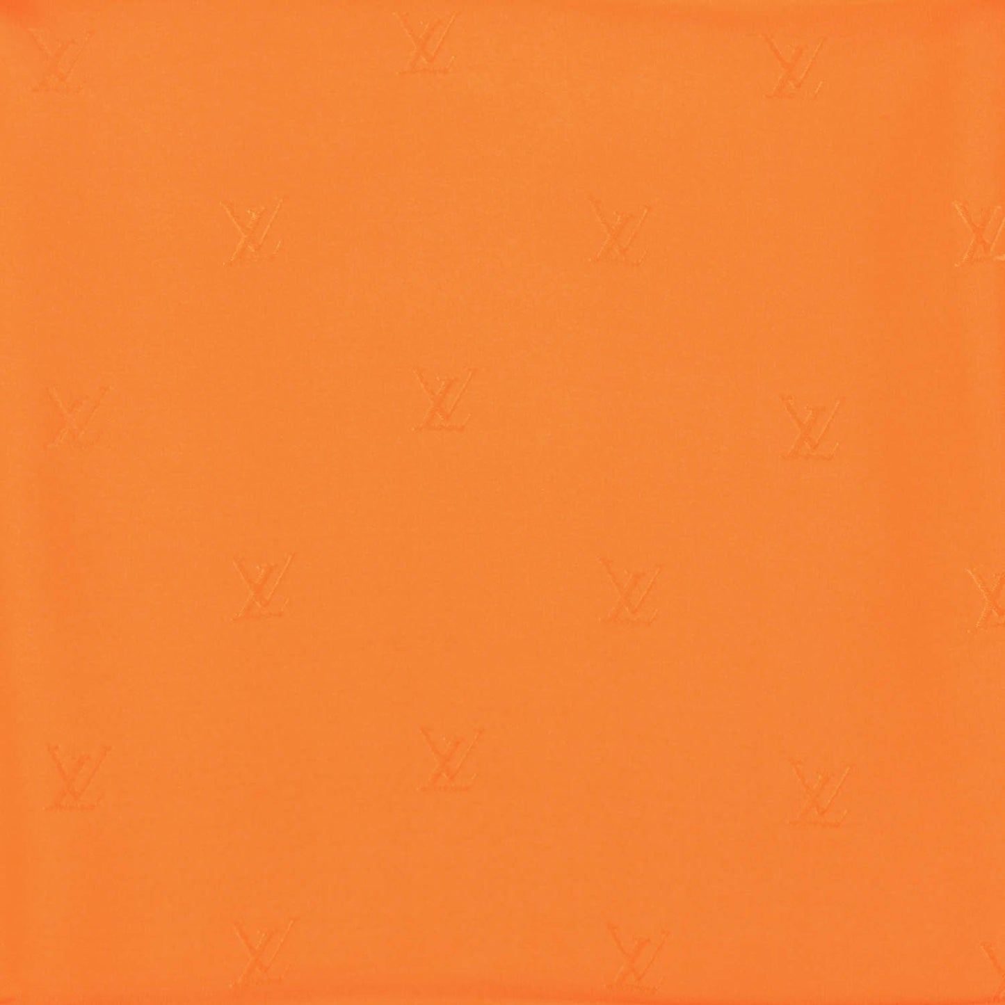 Silk Monogram Monaco Square Scarf Orange