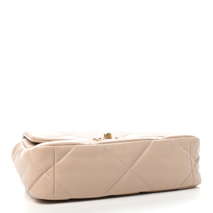 Chanel Lambskin Quilted Medium Chanel 19 Flap Beige 4 of 9