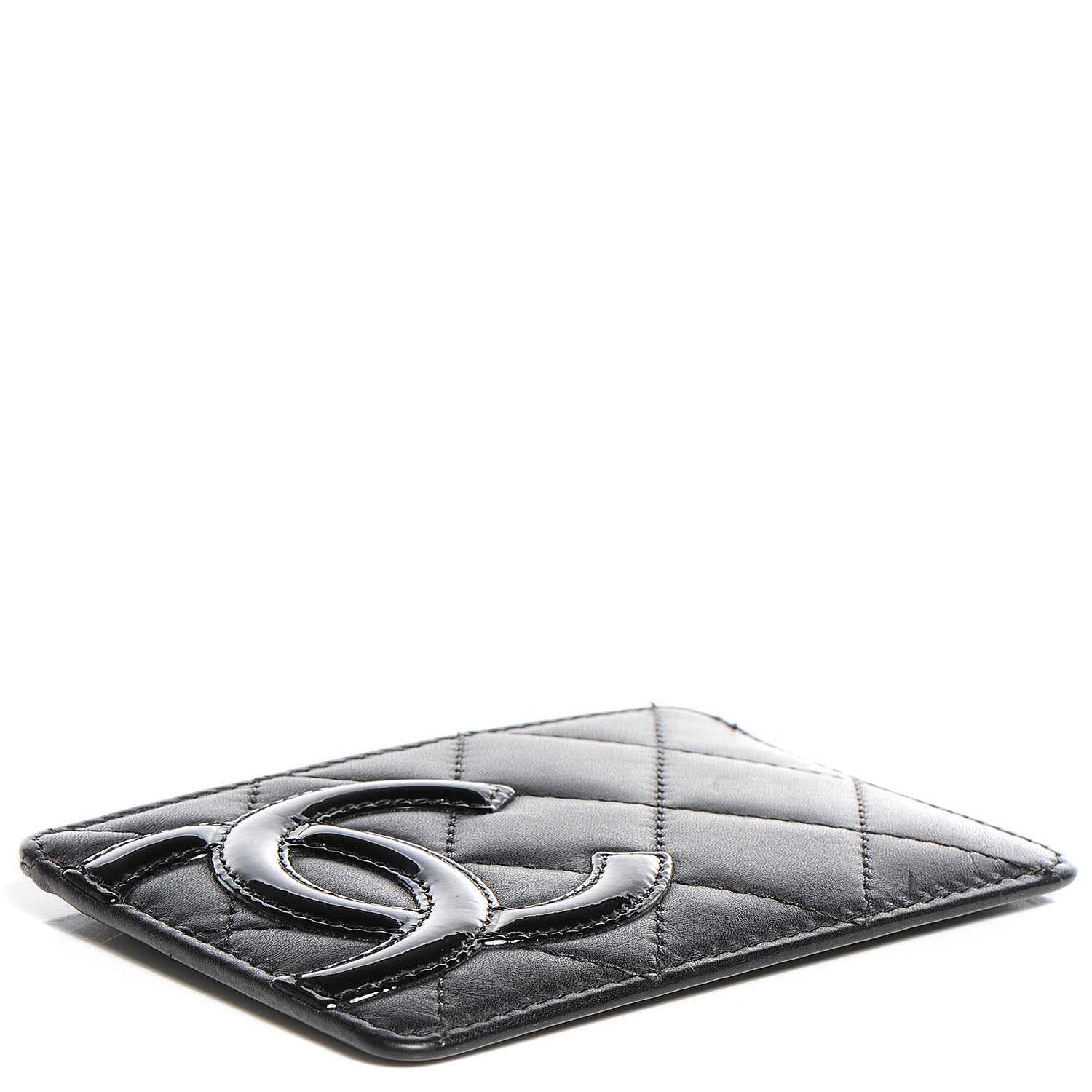 Chanel Calfskin Quilted Cambon Card Case Black 4 of 8