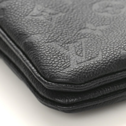 Louis Vuitton Empreinte Double Zip Pochette Black 7 of 9