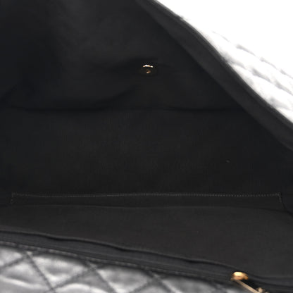 Chanel Metallized Calfskin Quilted Small XXL Travel Flap Bag Black 5 of 10