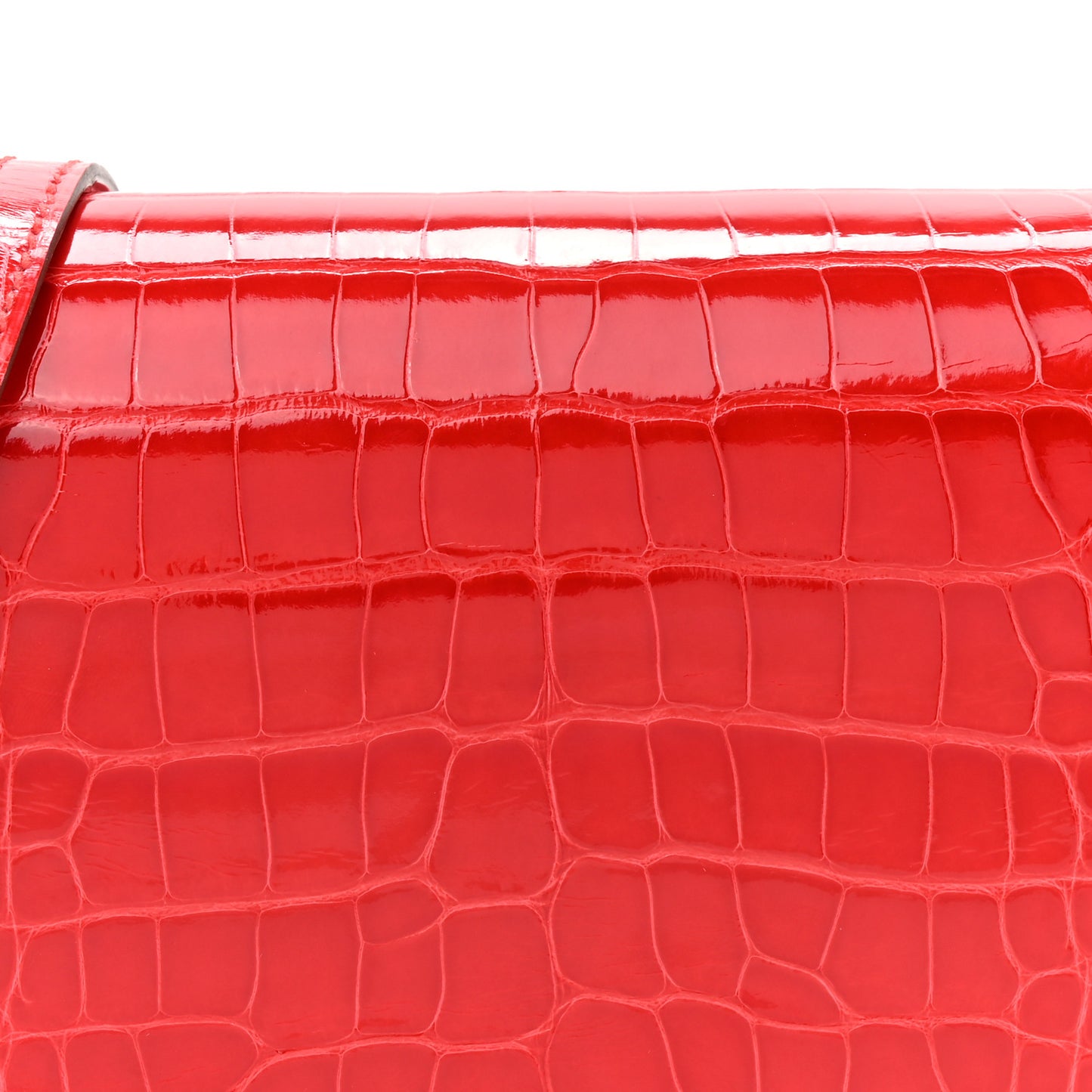 Shiny Alligator Mini Sac Roulis Bougainvillea