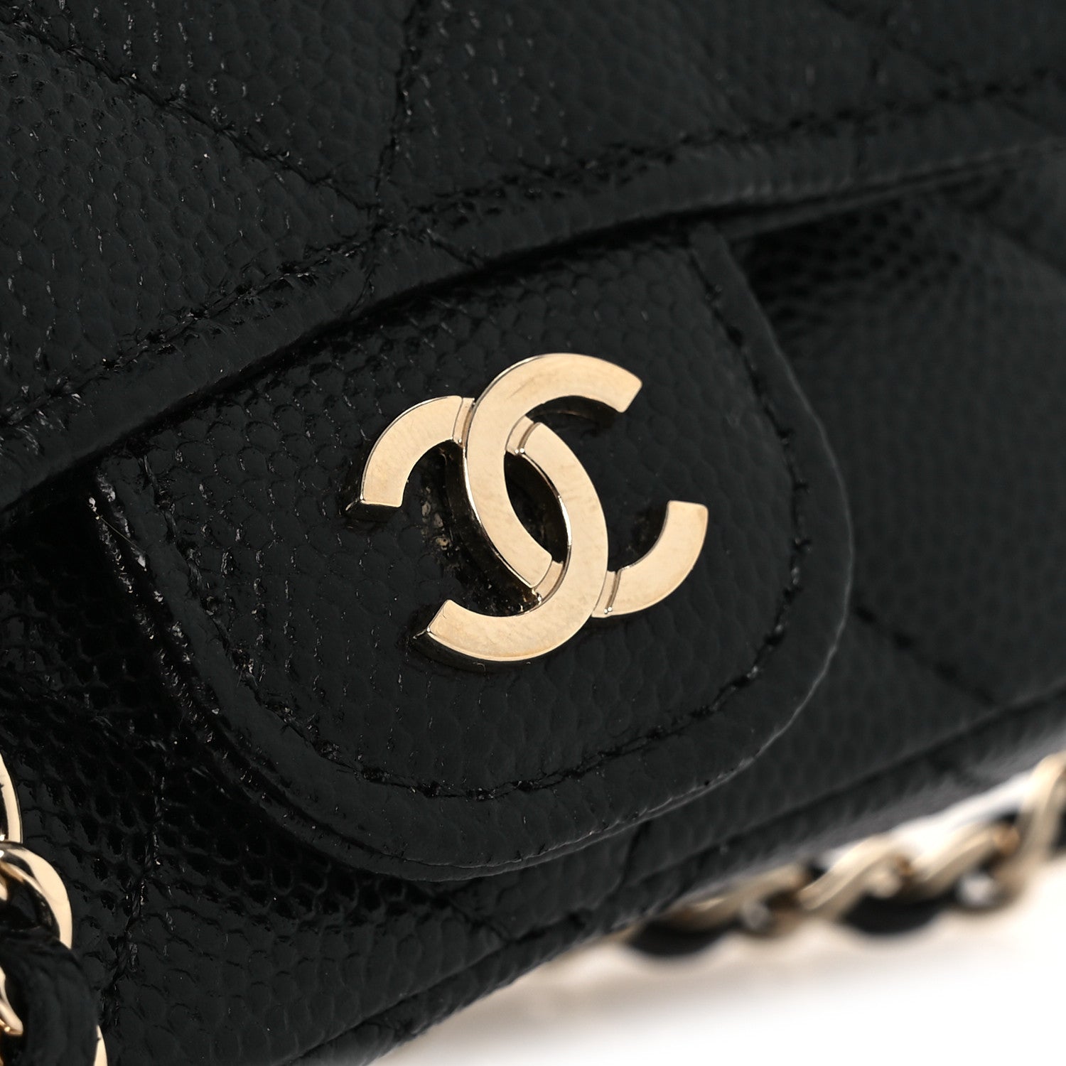 Chanel Caviar Quilted Mini Chain Belt Bag Black 12 of 14