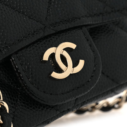 Chanel Caviar Quilted Mini Chain Belt Bag Black 12 of 14