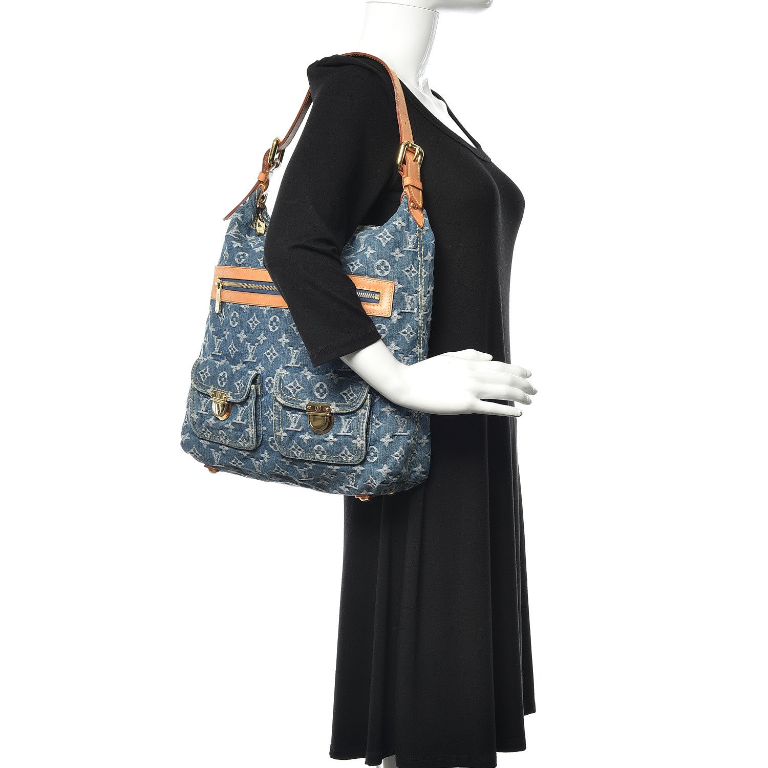 Louis Vuitton Denim Baggy GM Blue 2 of 11