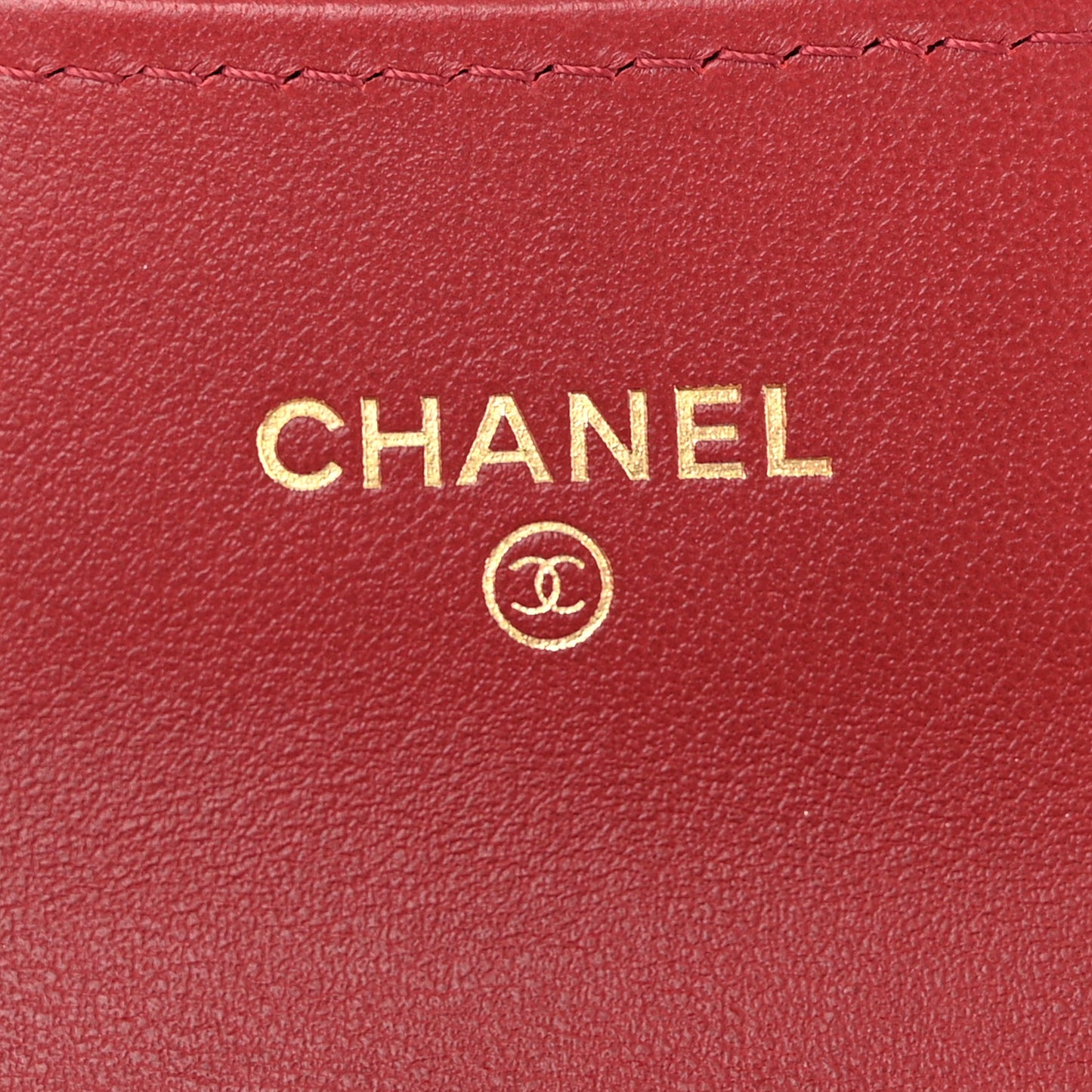 Aged Calfskin Quilted Reissue Flap Card Holder Wallet Red