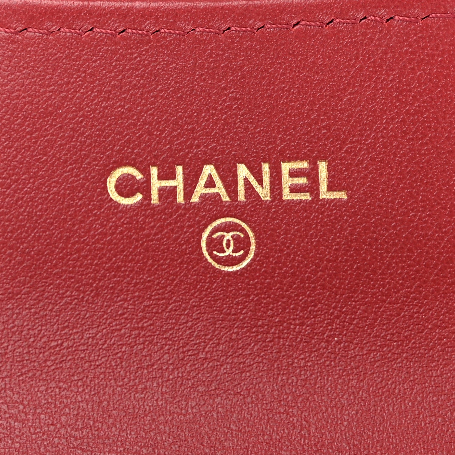 Chanel Aged Calfskin Quilted Reissue Flap Card Holder Wallet Red 6 of 10