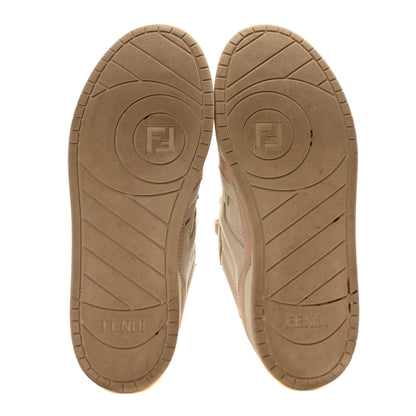 Fendi Suede Vitello Fendi Match Low Top Sneakers 37 Nudo White Garza Rosa 6 of 8