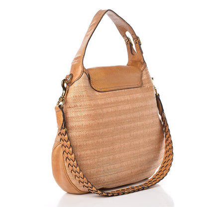 Gucci Libeccio Raffia Large New Pelham Shoulder Bag Light Brown 3 of 17