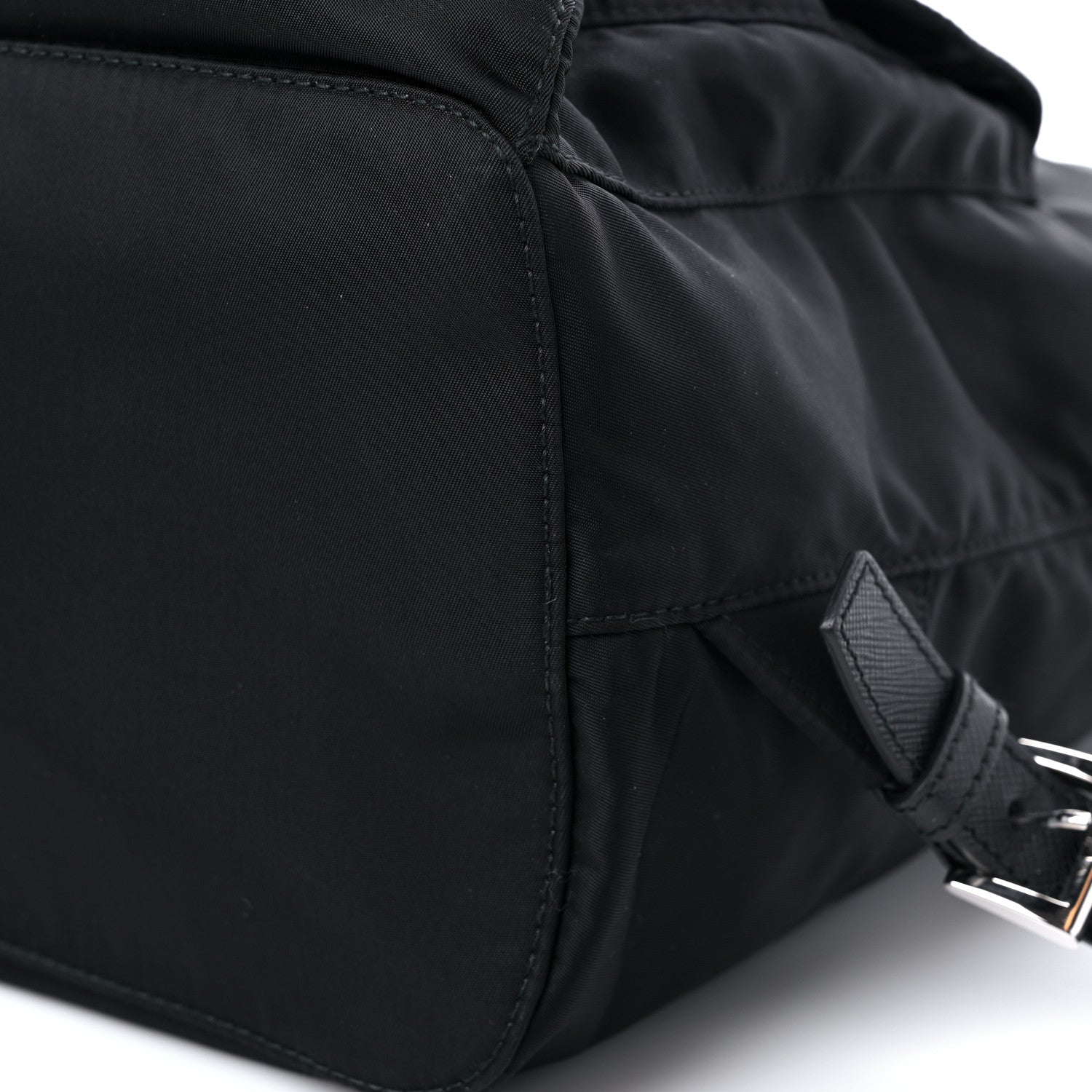 Prada Tessuto Nylon Saffiano Medium Backpack Black 9 of 15
