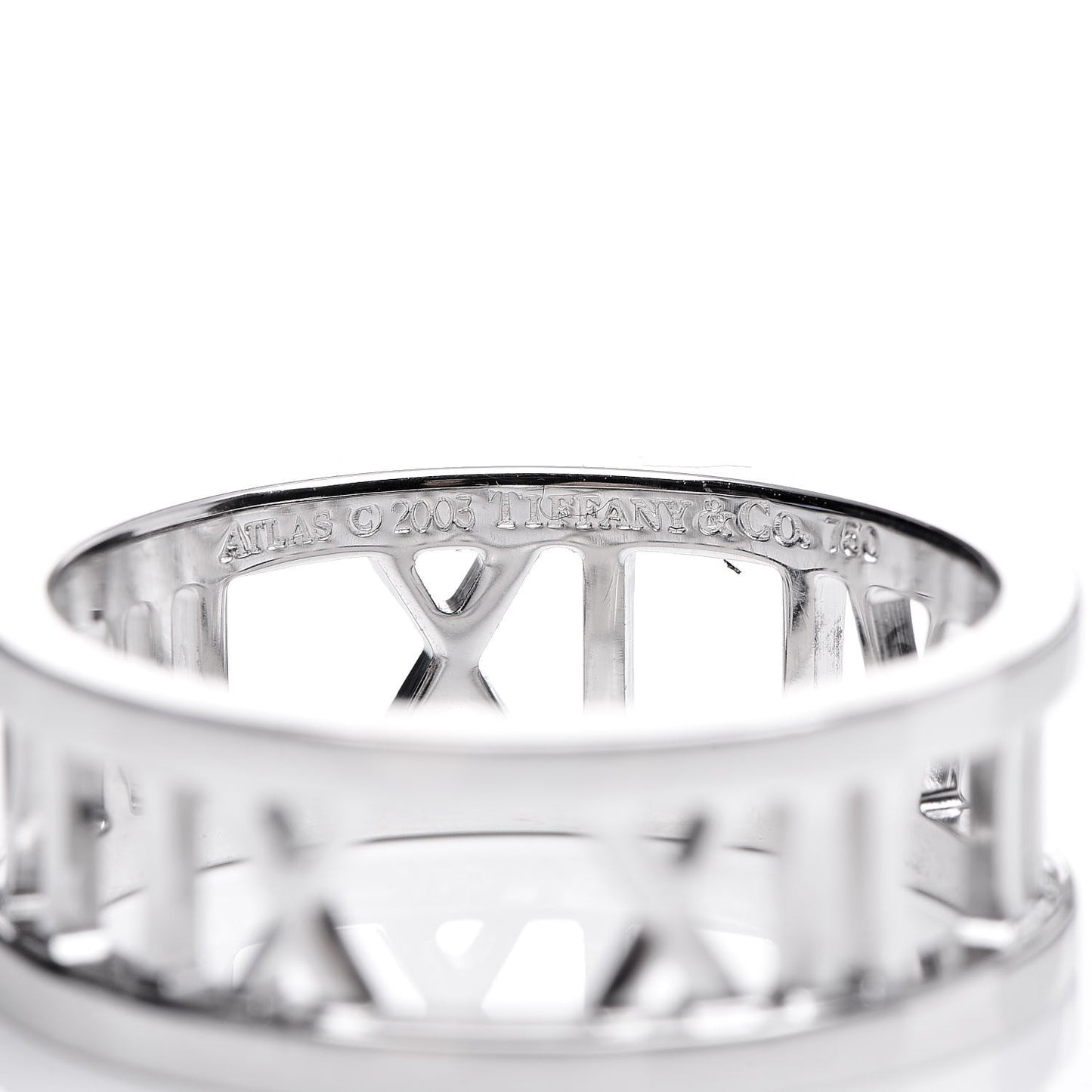 18K White Gold Atlas Open Ring 50 5.5
