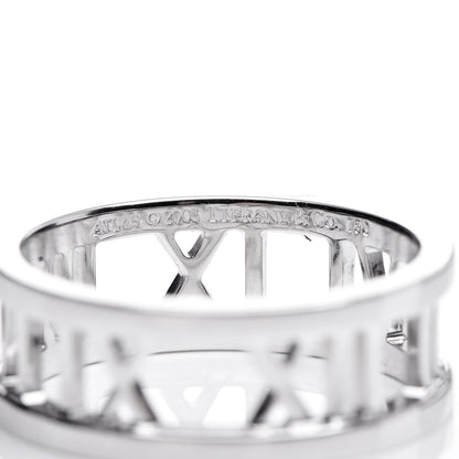 Tiffany 18K White Gold Atlas Open Ring 50 5.5 4 of 4