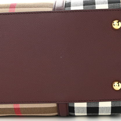 Burberry House Check Derby Calfskin Medium Alchester Bowling Bag Mahogany Red 11 of 14