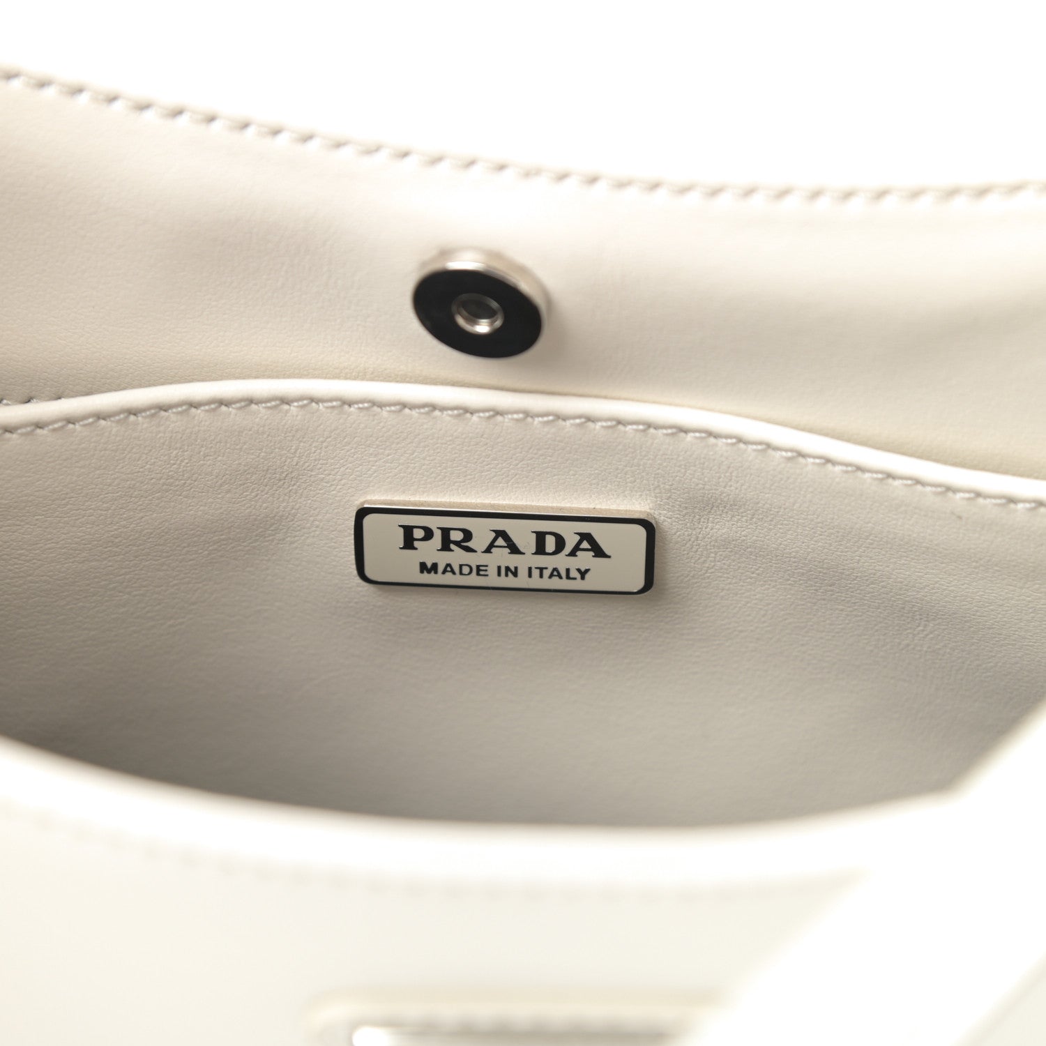 Prada Spazzolato Cleo Shoulder Bag White 6 of 10