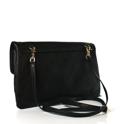 Balenciaga Chevre Gold Metallic Edge Hardware Envelope Clutch Black 3 of 7