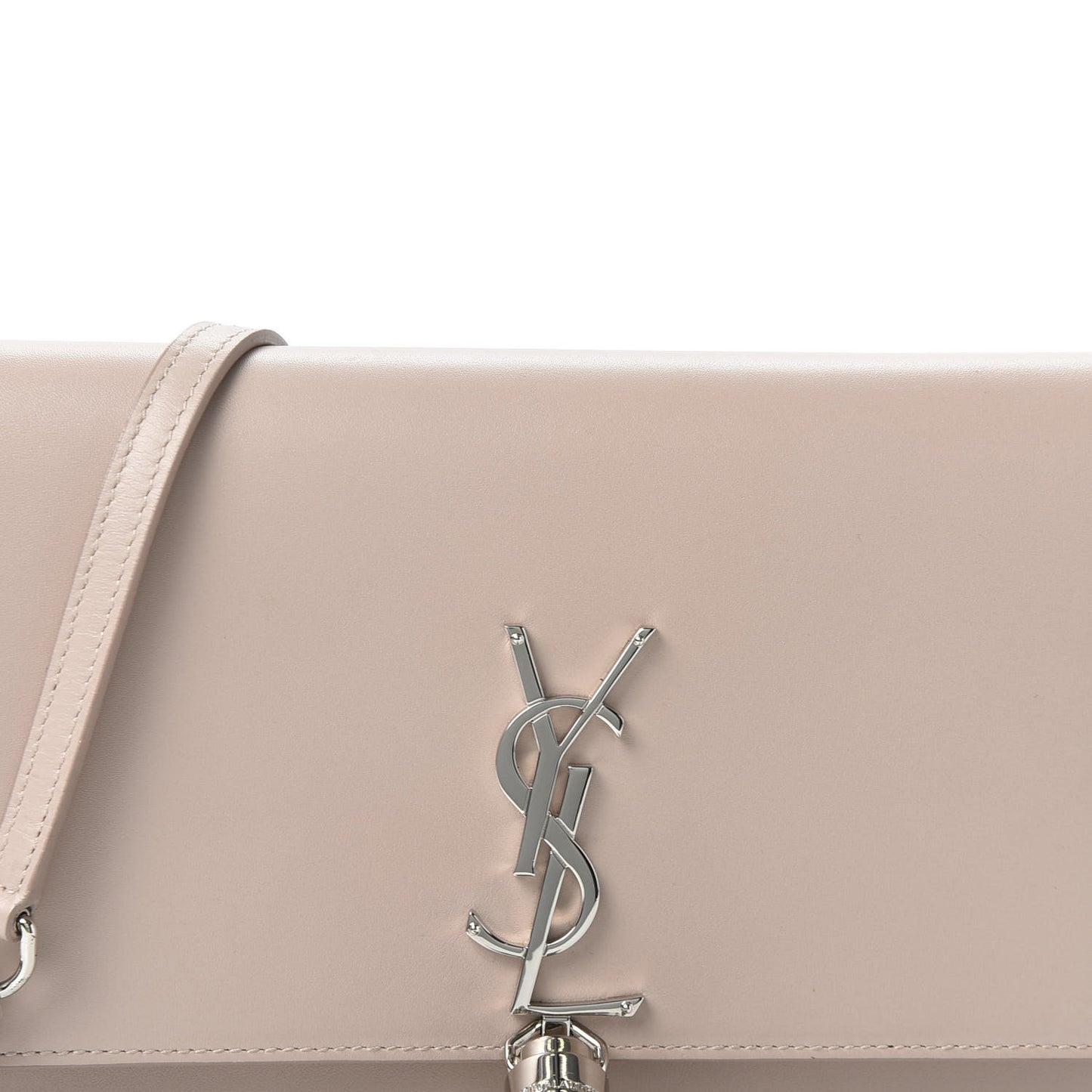 Smooth Calfskin Classic Monogram Kate Tassel Chain Wallet Marble Pink