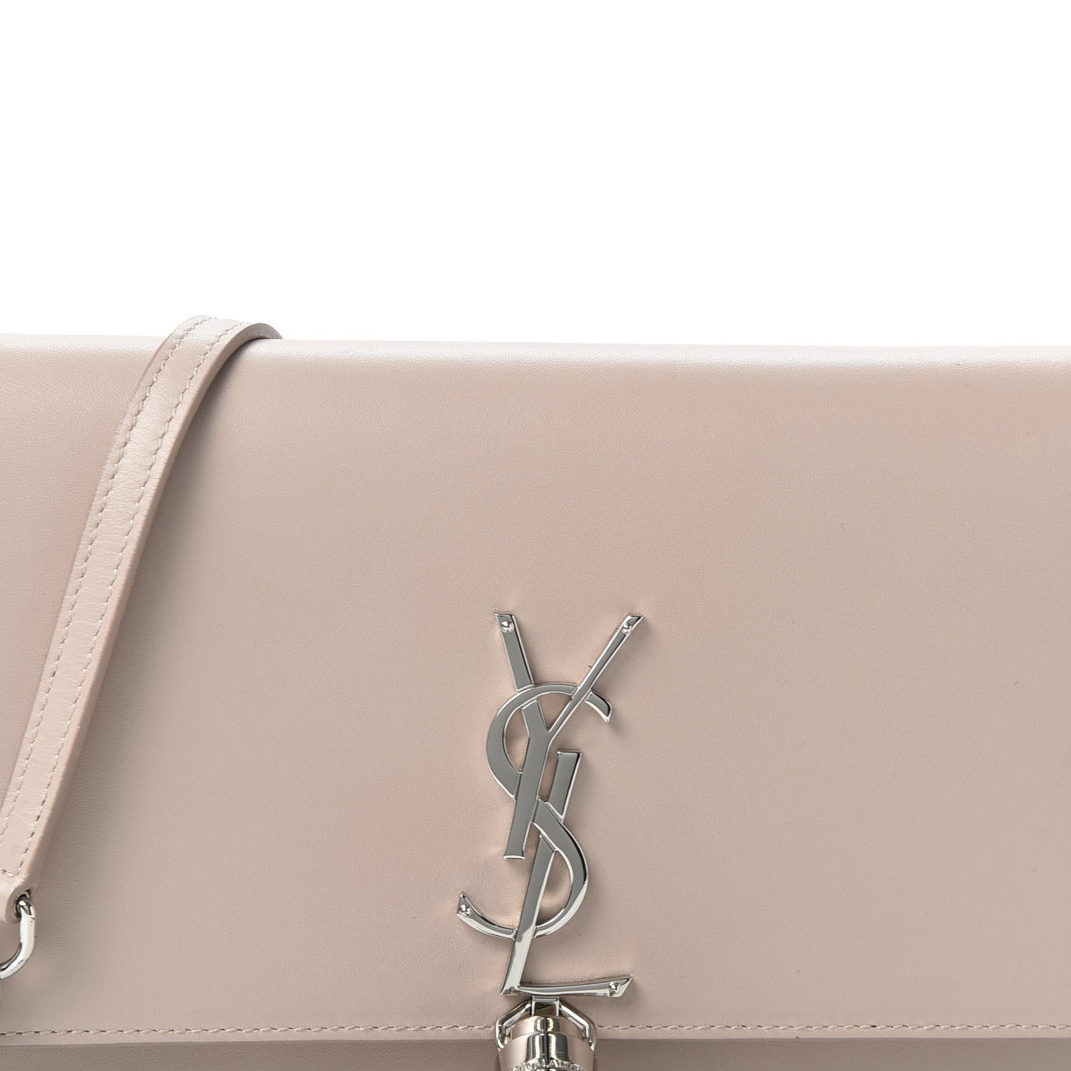 Saint Laurent Smooth Calfskin Classic Monogram Kate Tassel Chain Wallet Marble Pink 8 of 9