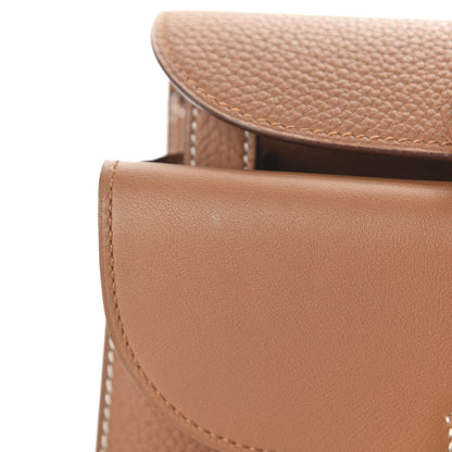 Hermes Taurillon Clemence Halzan 31 Gold 12 of 12