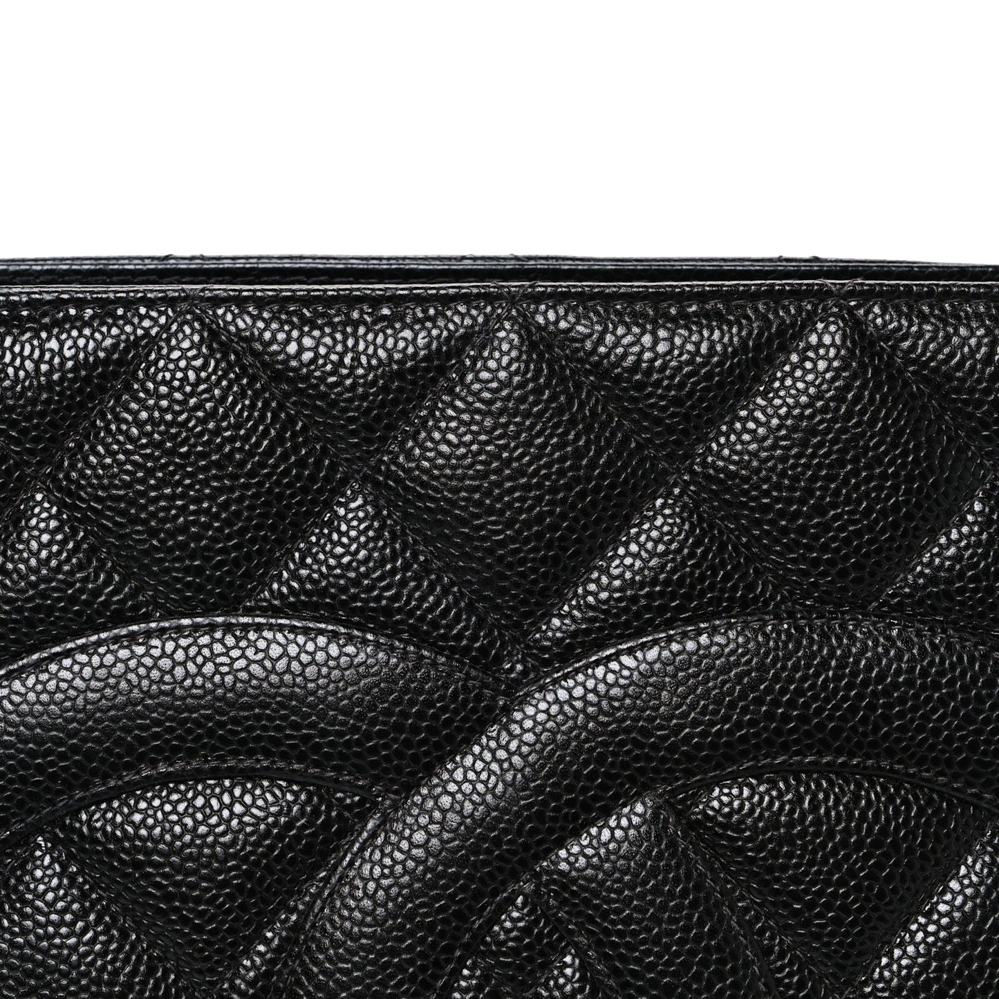 Caviar Quilted Medallion Tote Black