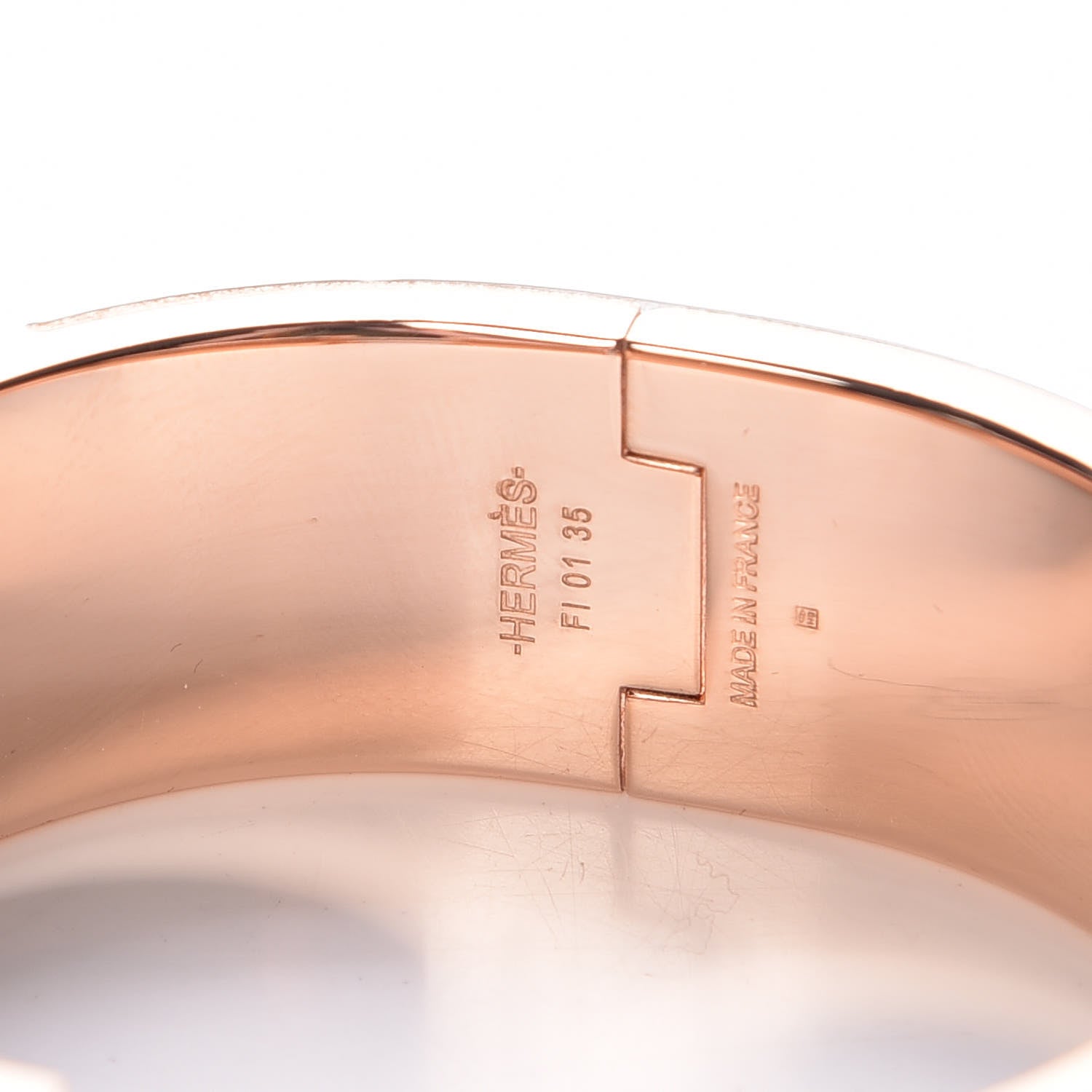 Hermes Enamel Wide Clic Clac H Bracelet PM Rose Velours 5 of 7