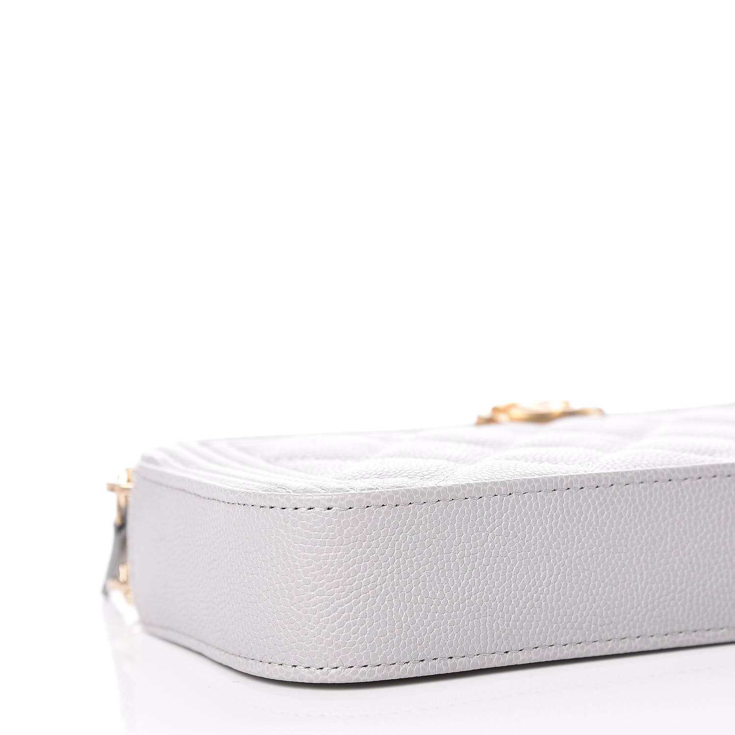 Chanel Caviar Quilted Small Boy Clutch With Chain Grey 10 of 11