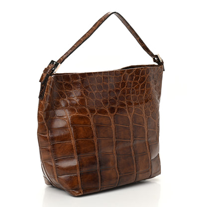 Fendi Alligator Hobo Brown 3 of 16