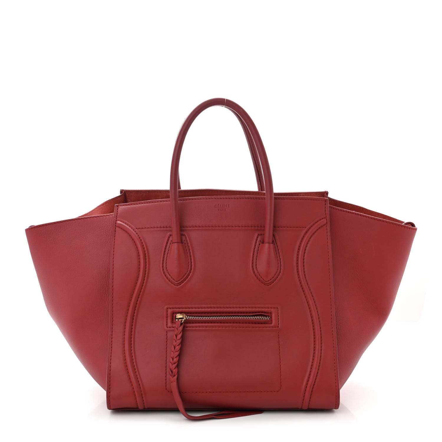 Celine Supple Calfskin Medium Phantom Luggage Red 1 of 14
