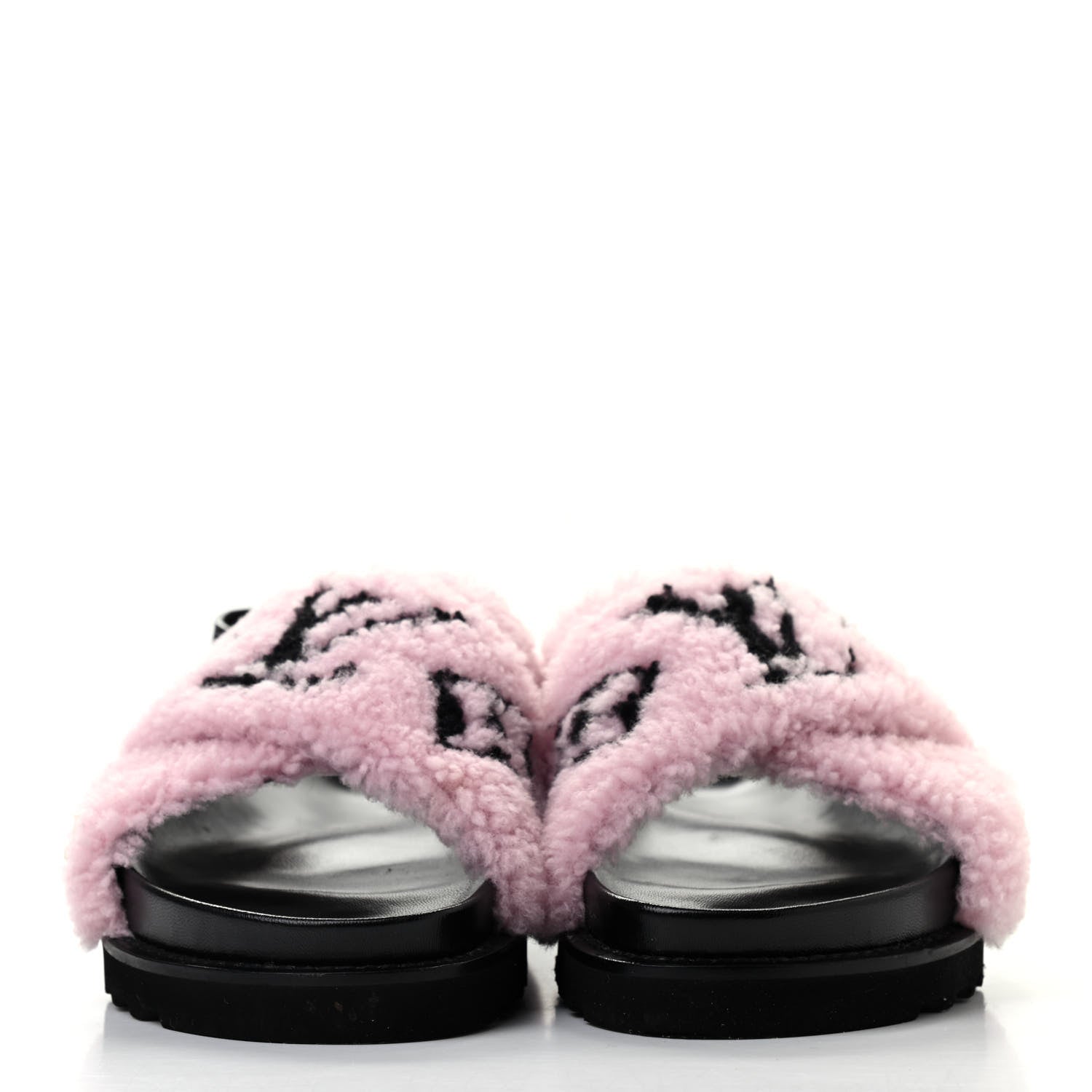 Louis Vuitton Shearling Paseo Sandals 40 Pink 2 of 11