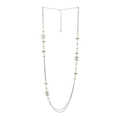 Chanel Pearl Chain CC Multi Strand Necklace Gold 3 of 7