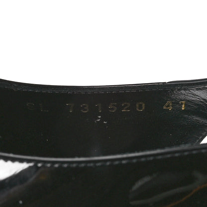 Saint Laurent Patent Calfskin Kiss 105 Slingback Pumps 41 Black 8 of 9