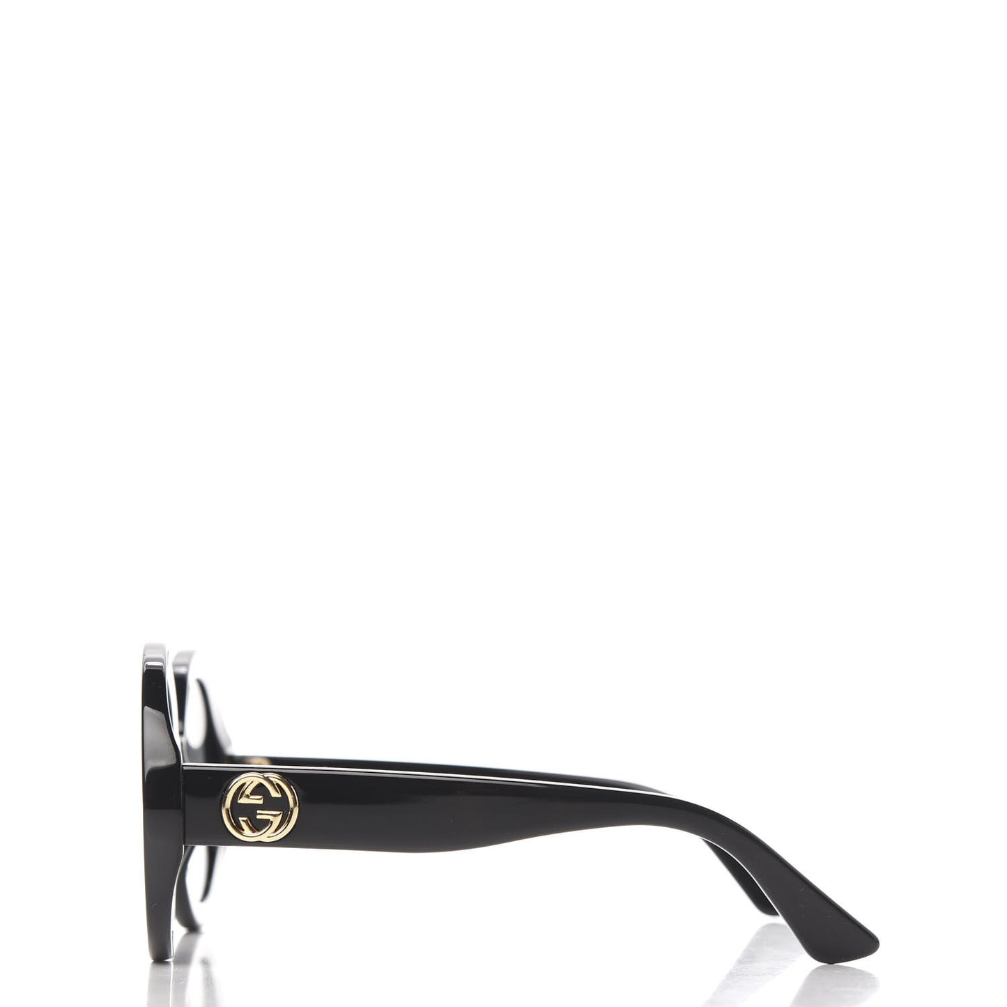 Acetate Round GG Sunglasses GG0319S Black