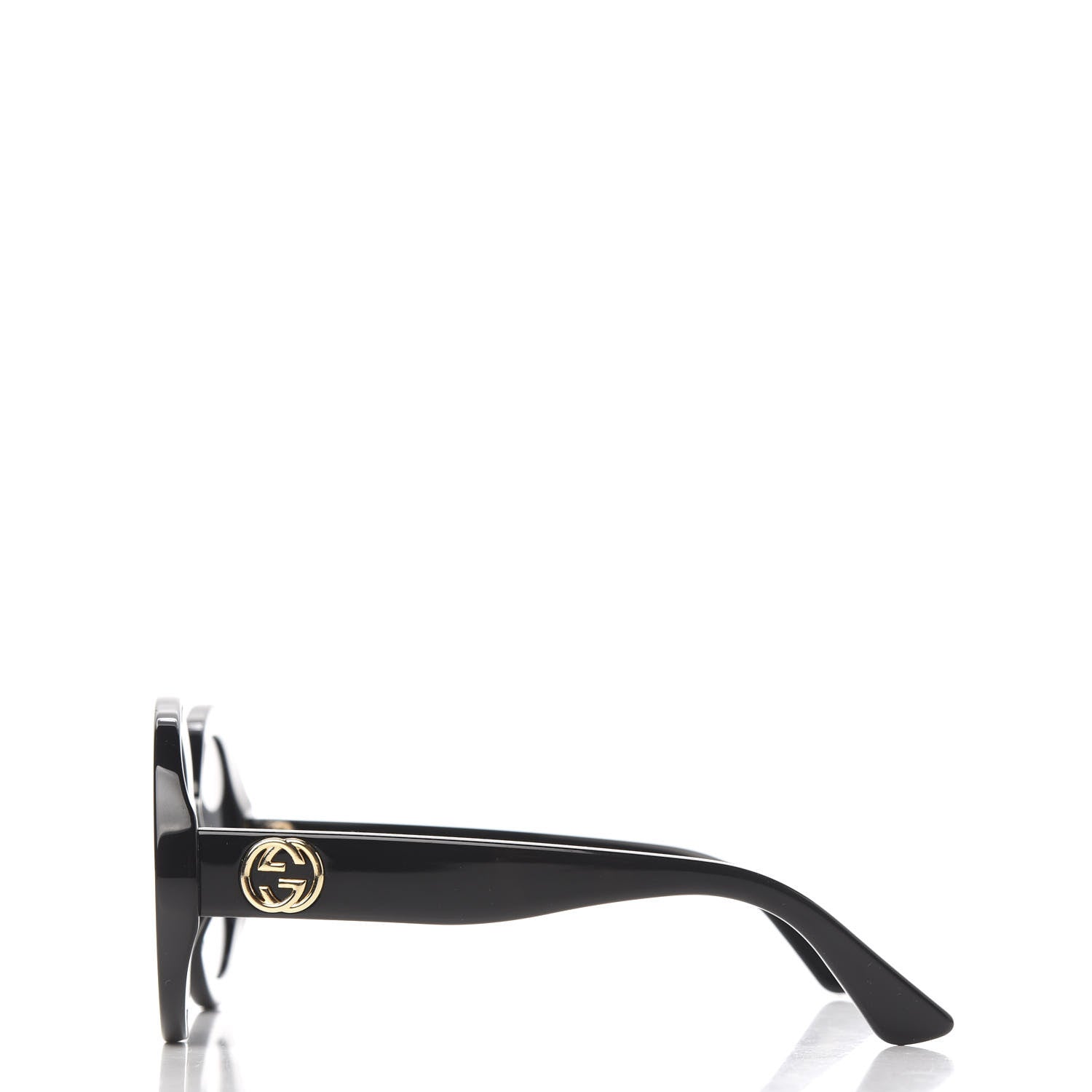 Gucci Acetate Round GG Sunglasses GG0319S Black 3 of 7