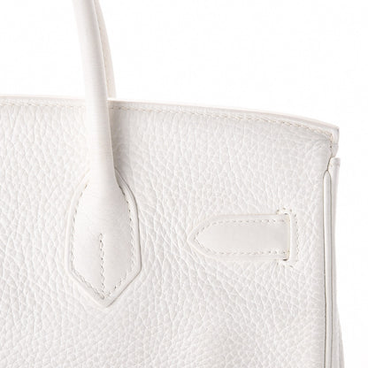 Hermes Taurillon Clemence Birkin 30 White 35 of 44