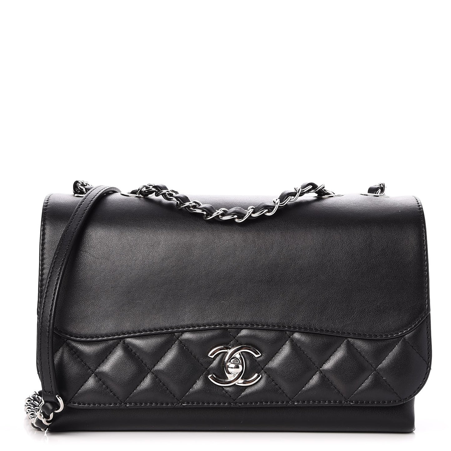 Calfskin Small Tramezzo Flap Black