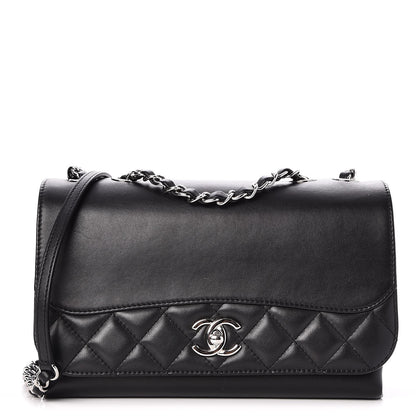 Chanel Calfskin Small Tramezzo Flap Black 1 of 8