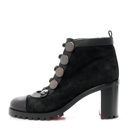 Christian Louboutin Calfskin Suede Alphabouton 70 Boots 38.5 Black 1 of 10