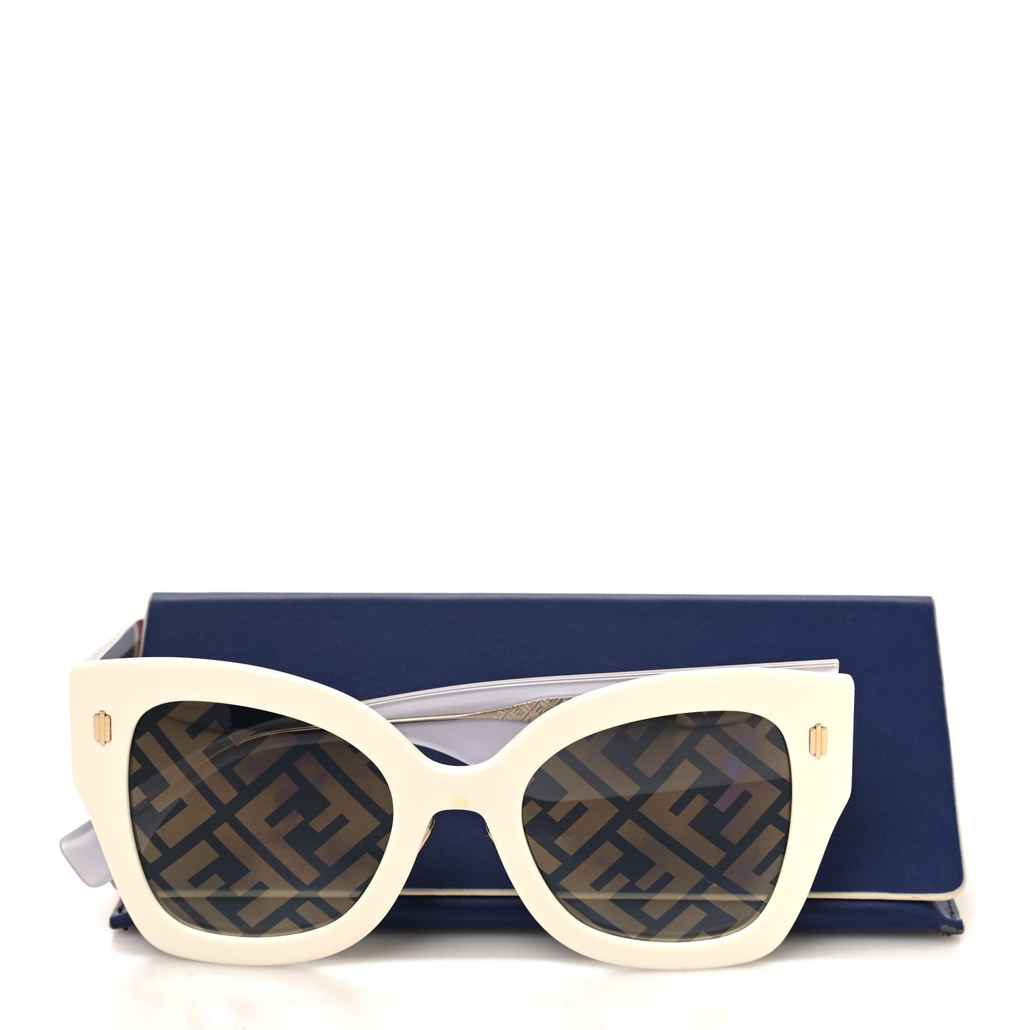 Acetate 53mm Sunglasses FF 0434/G/S White Gold