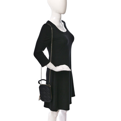 Christian Dior Lambskin Cannage Lady Dior Phone Holder Black 3 of 8