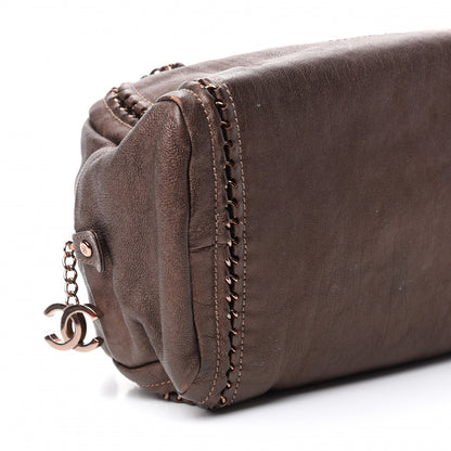 Chanel Goatskin Medium Luxe Ligne Bowler Brown 6 of 15